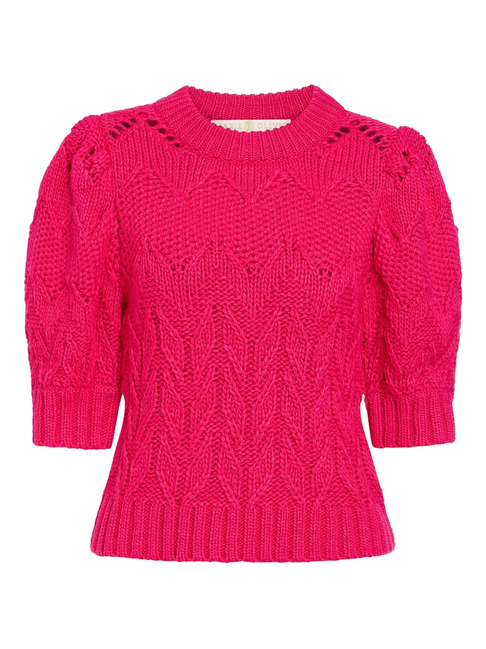 Marie Oliver Vayda Puff-sleeves Sweater In Pink