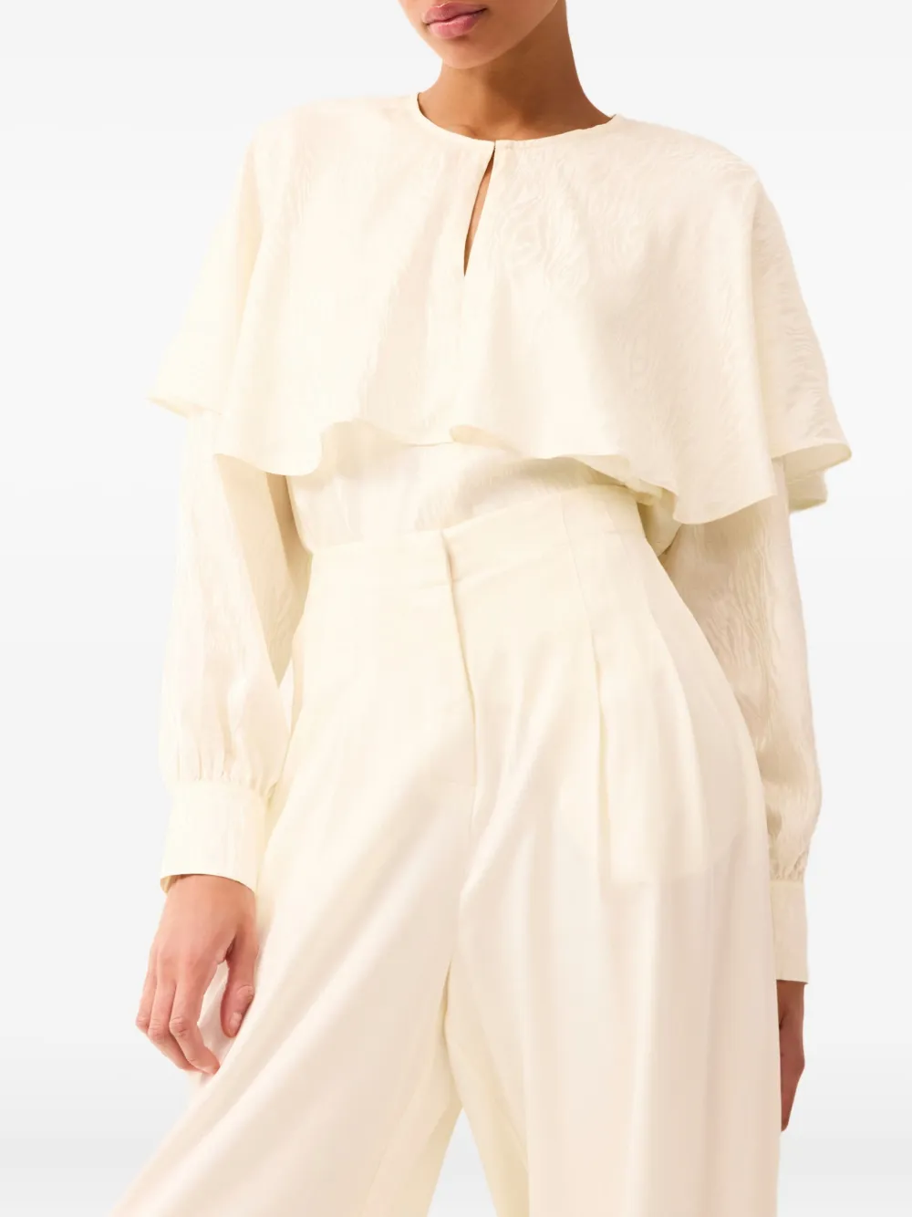 Marie Oliver Jayne Silk Blouse In Neutral