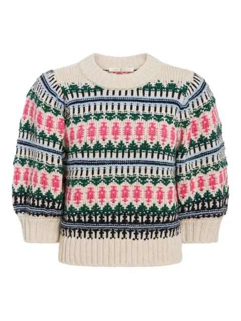 Marie Oliver Gail patterned puff-sleeve top