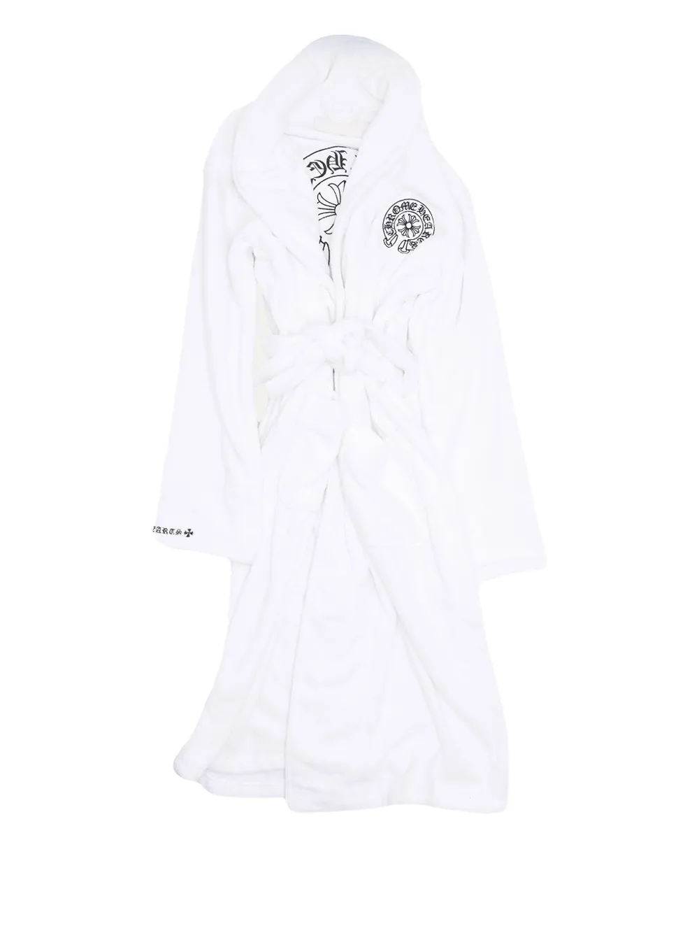 Chrome Hearts Horseshoe Logo Bathrobe In White