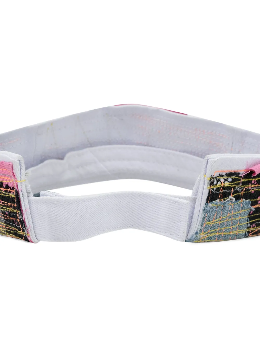 Who Decides War patchwork visor hat - Roze