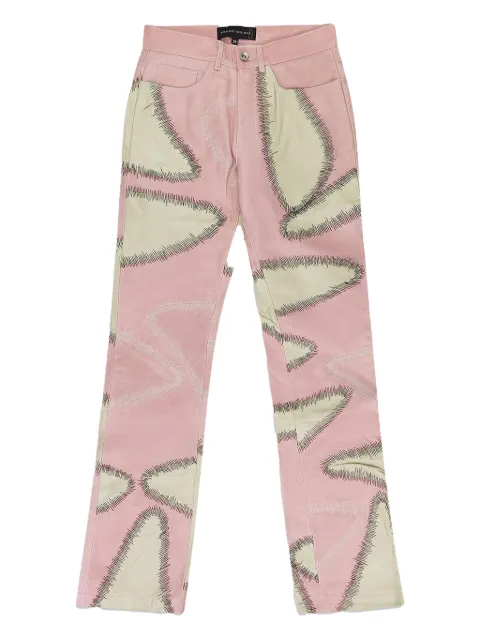 Who Decides War pantalones bootcut con efecto amalgamado