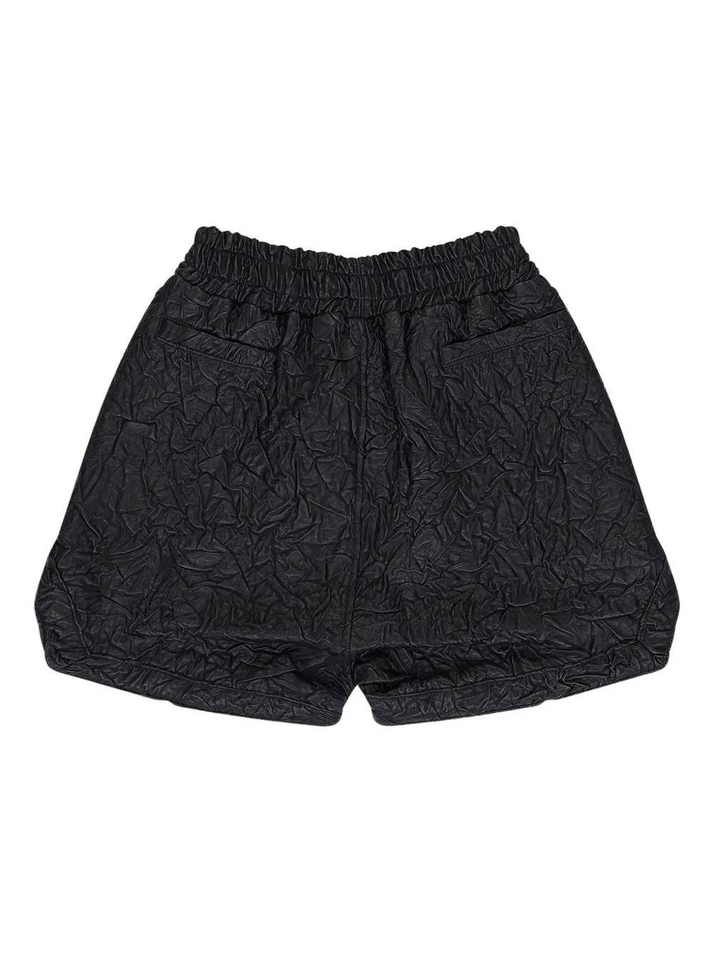 Who Decides War crinkled-effect shorts - Zwart