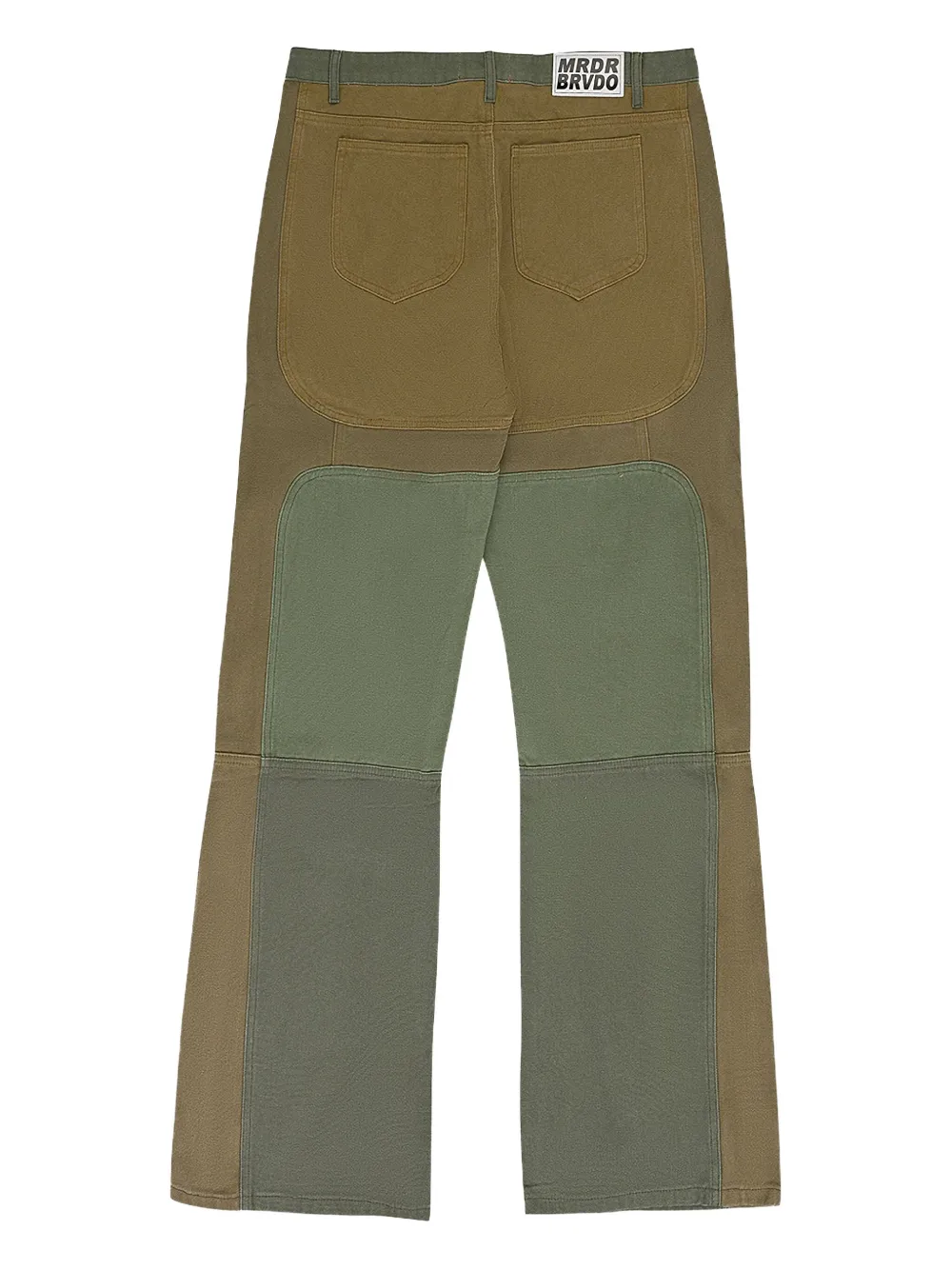 Who Decides War panelled jeans - Groen