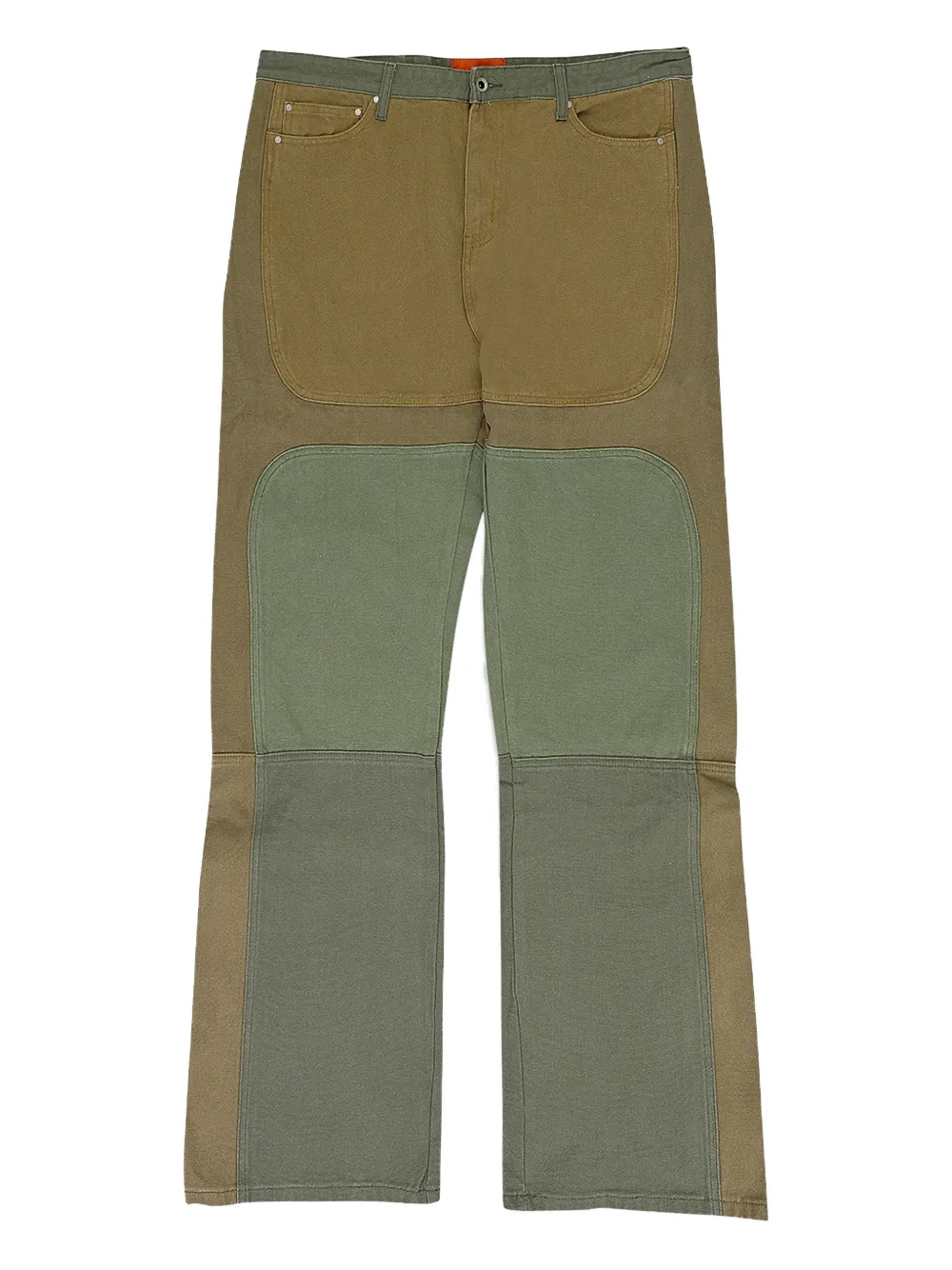 Who Decides War panelled jeans | Green | Image 1
