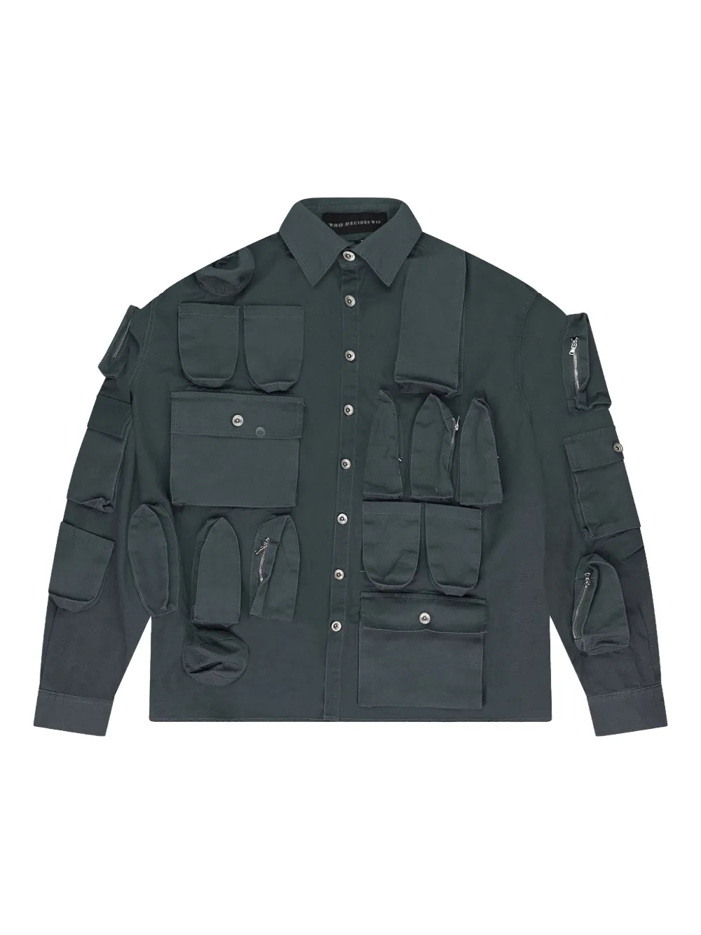 Who Decides War pocket tech jacket - グレー Who Decides War pocket tech jacket - グレー