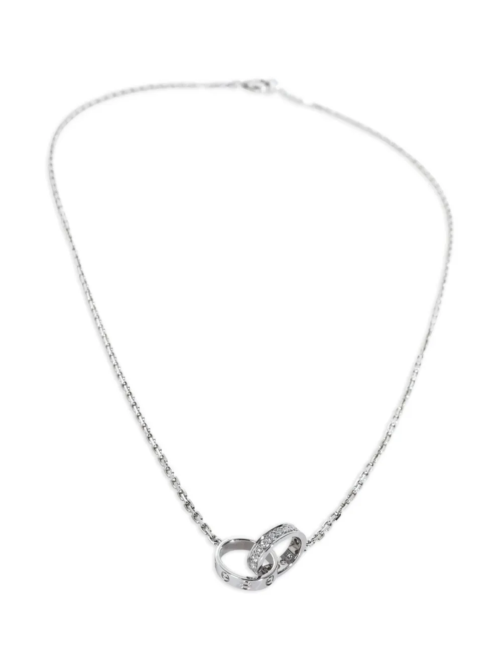 Cartier 18K white gold Love diamond necklace - Argento