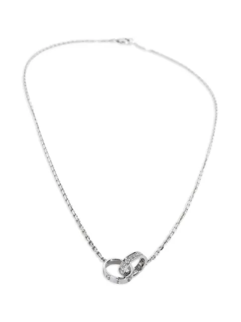 Cartier 18K white gold Love diamond necklace