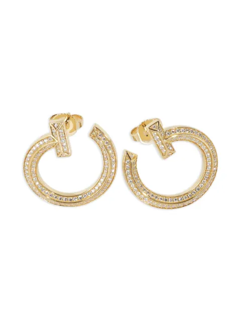 Tiffany & Co. Pre-Owned boucles d'oreilles en or 18ct pavées de diamants