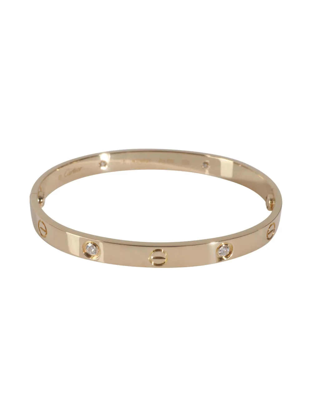 Pre-owned Cartier 18k Yellow Gold Love Diamond Bracelet