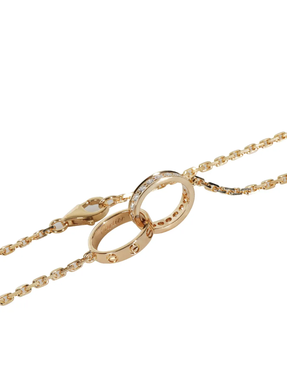 Pre-owned Cartier 18k Yellow Gold Diamond Love Necklace