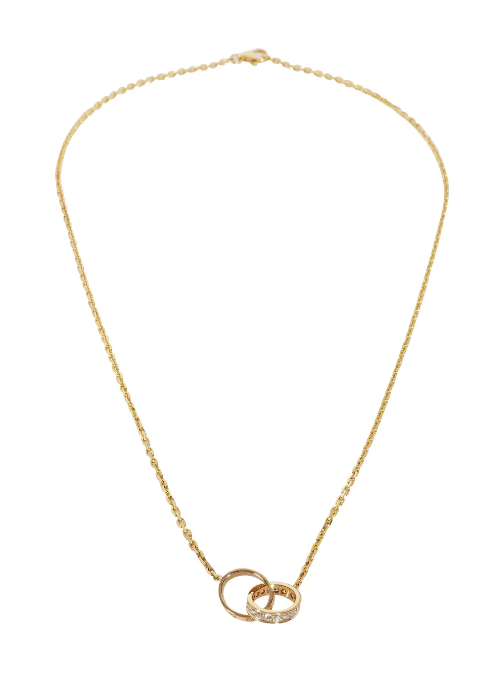 Pre-owned Cartier 18k Yellow Gold Diamond Love Necklace