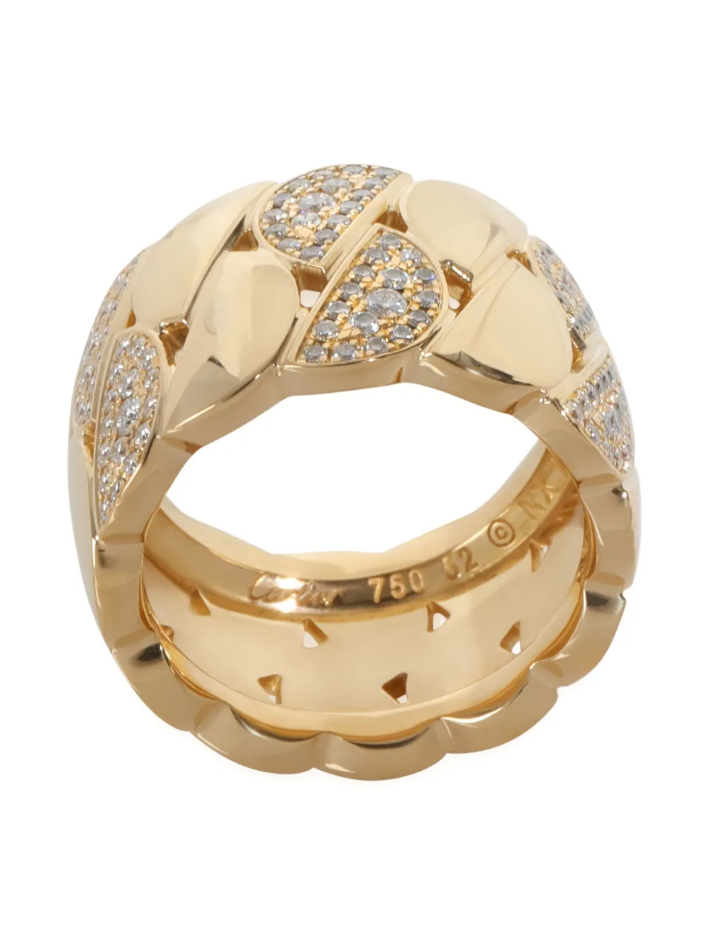Pre-owned Cartier 18k Yellow Gold La Dona Diamond Ring
