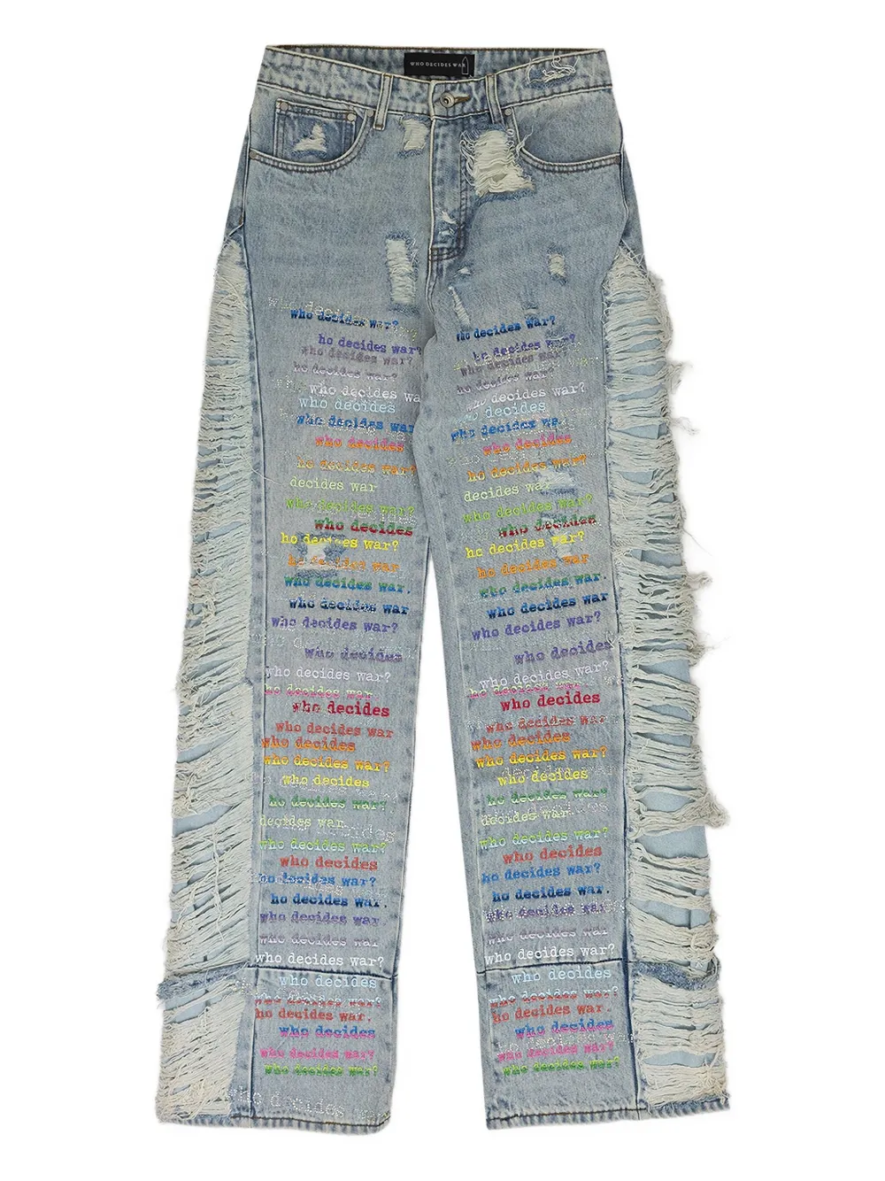 Who Decides War Roygbiv distressed jeans - ブルー