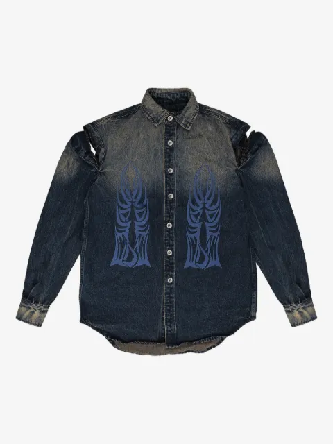 Who Decides War Winged gradient shirt