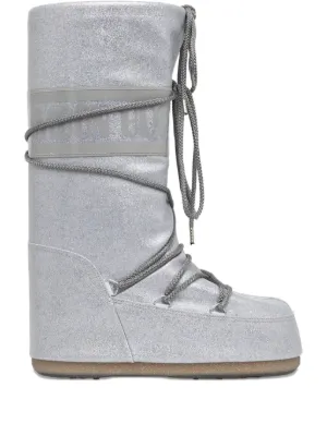 Moon Boot faux-fur lace-up Sneakers | White | FARFETCH
