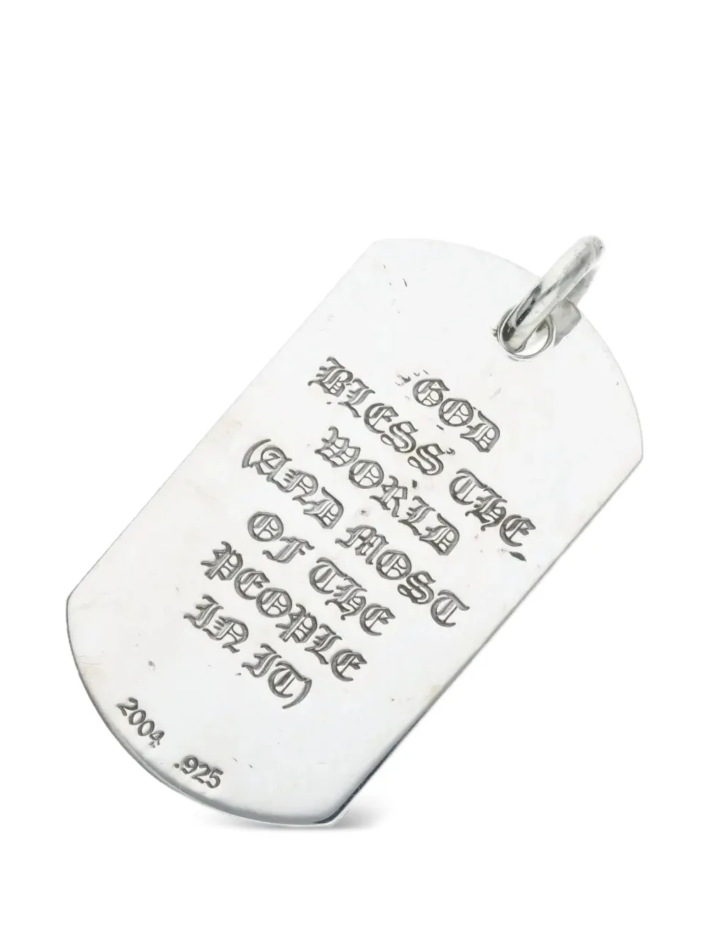 Chrome Hearts dije D Tag God Bless Dog Tag | plateado | Image 1