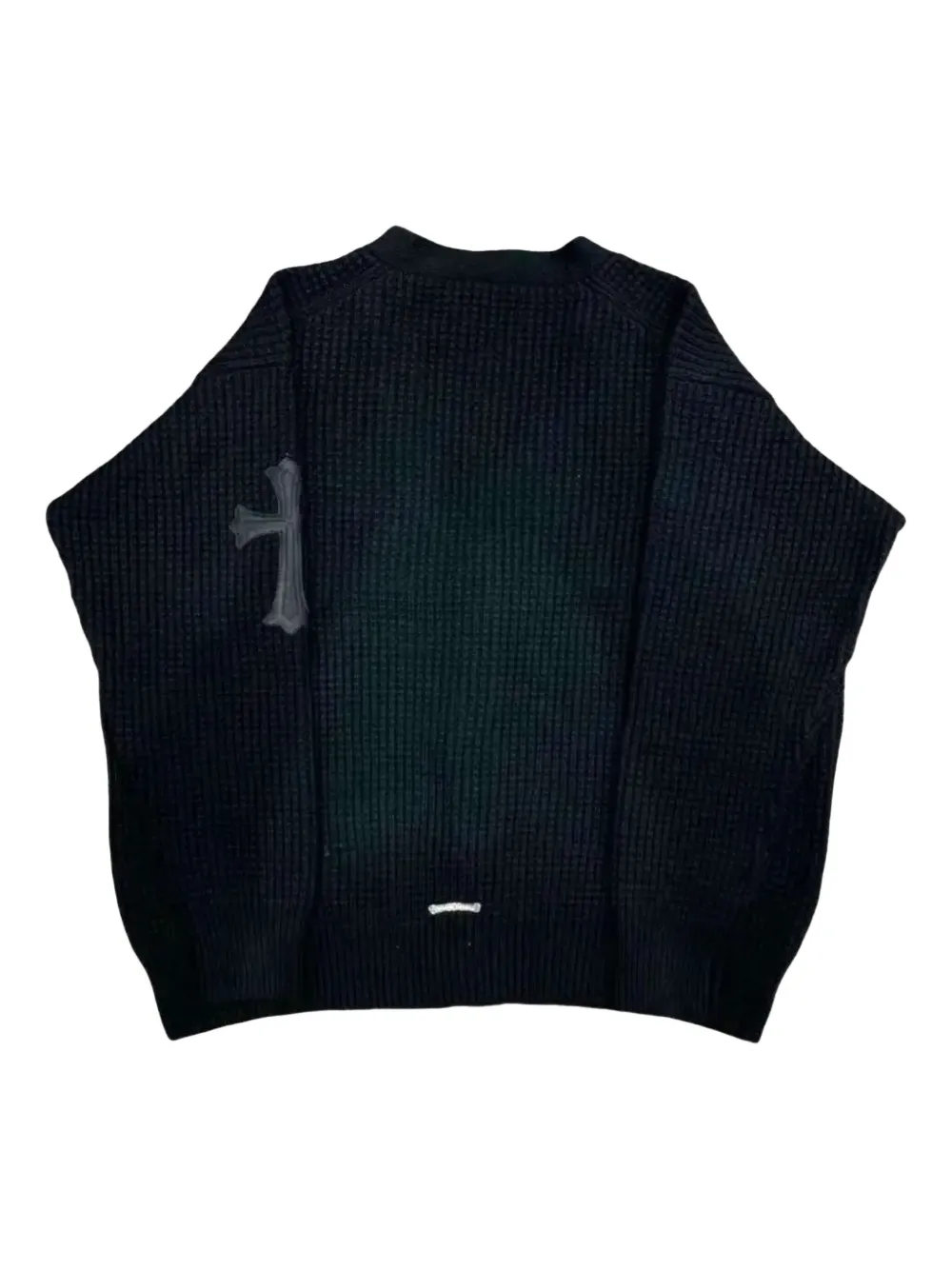 Chrome Hearts cross-patch waffle knit cardigan | Cardigans | Image 2