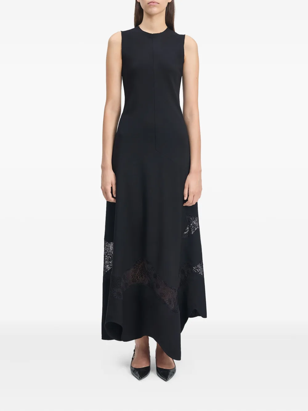 BITE Studios sound-neck midi dress - Zwart