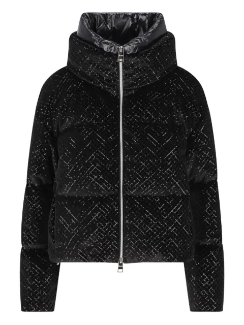 Herno sequin high-neck jacket