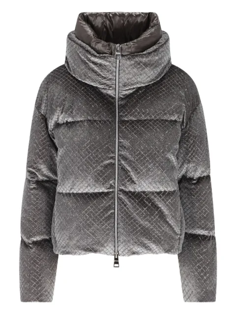 Herno sequin high-neck jacket