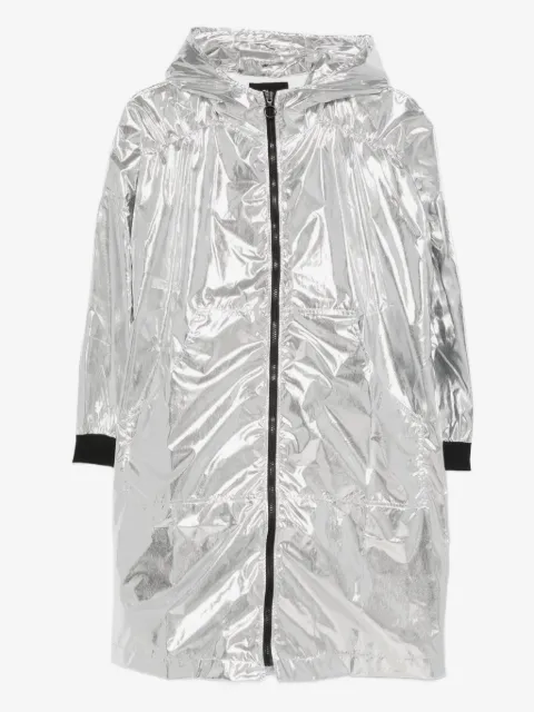 Andorine metallic-finish hooded cape