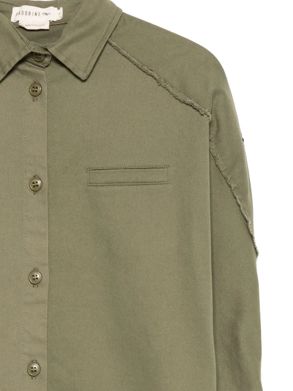 Andorine Denim Shirt In Green