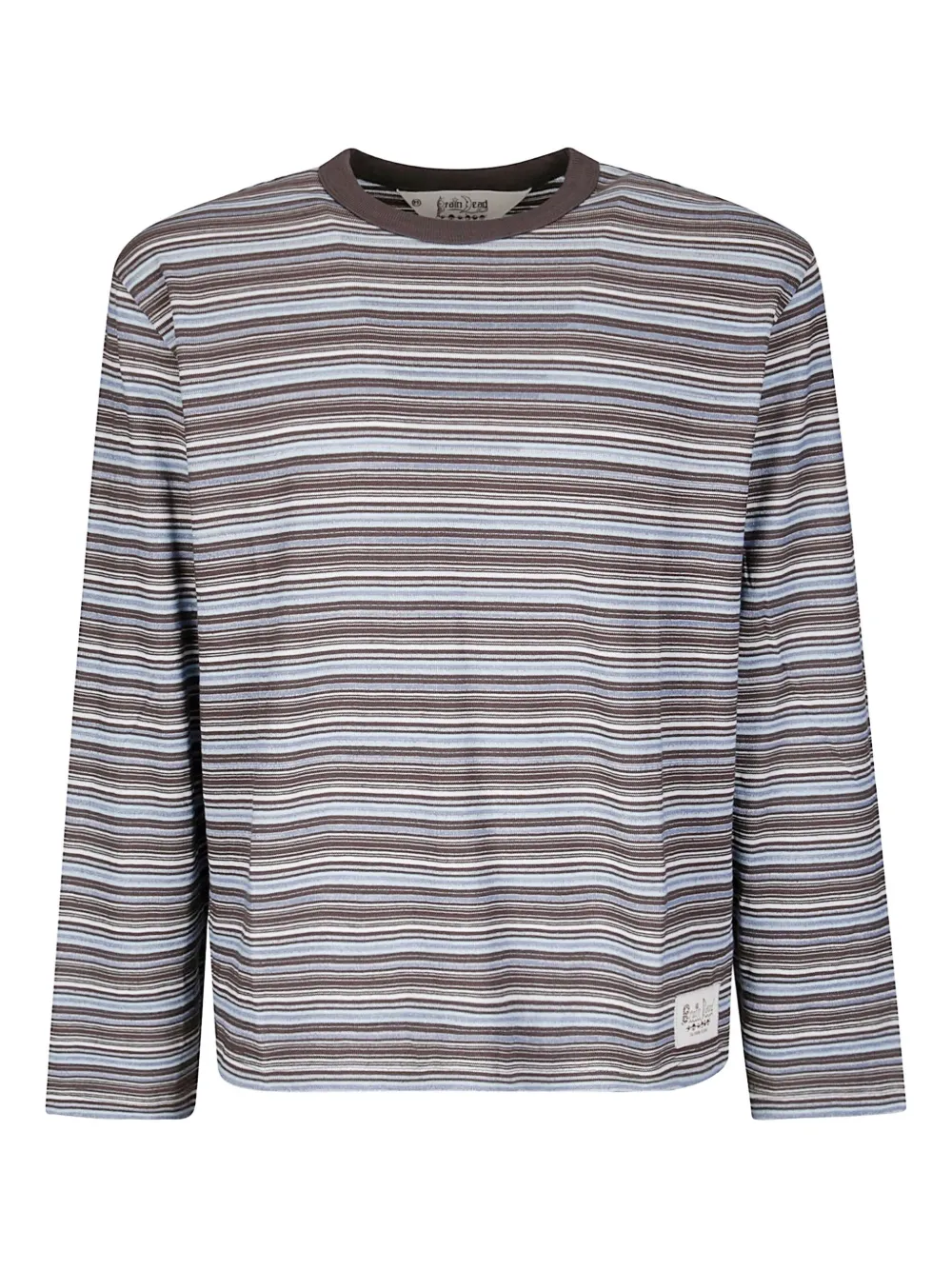 Brain Dead Romy stripe-pattern long-sleeve top | Brown | Image 1