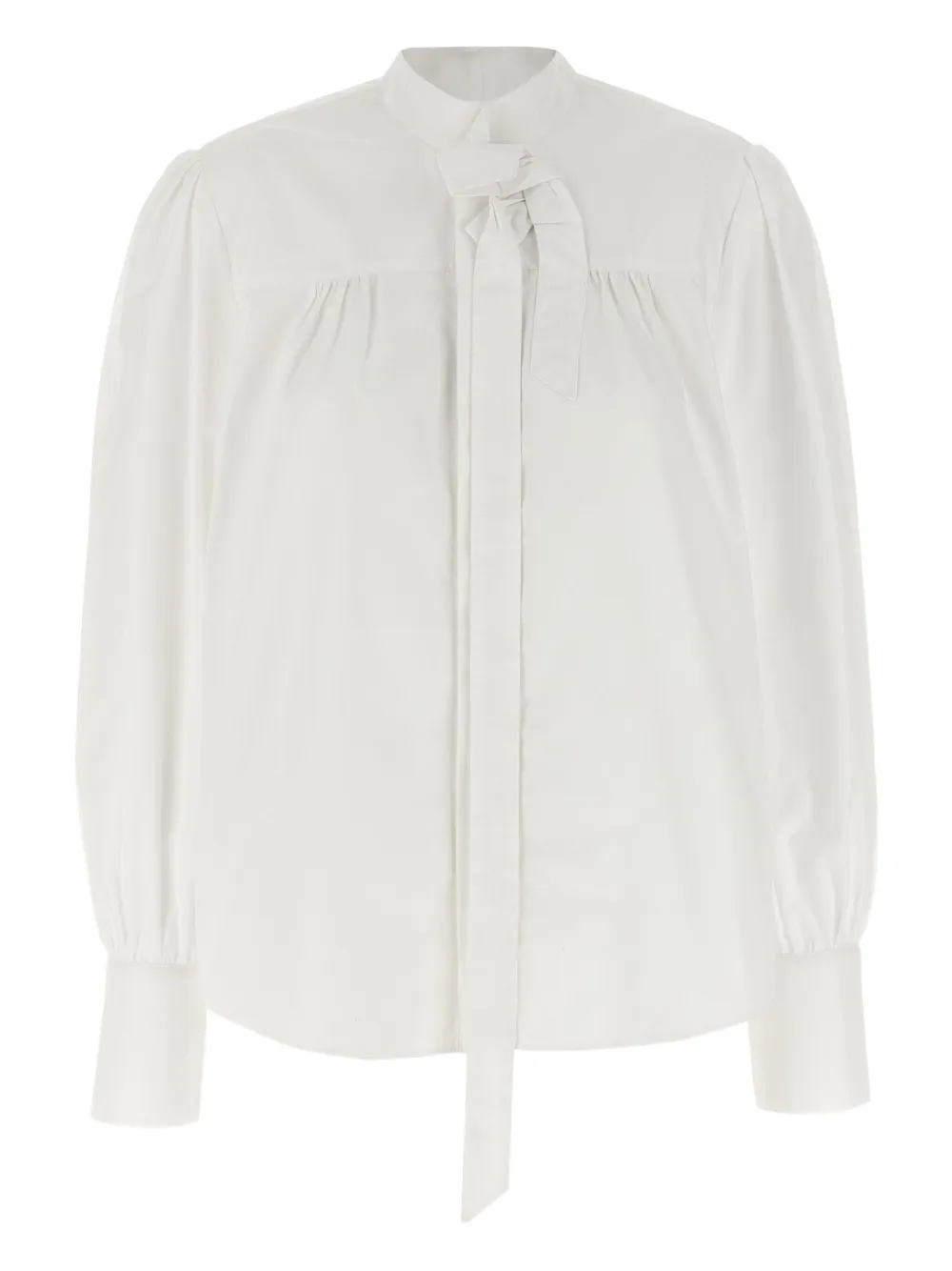 Prada bow-ruffled shirt - Bianco