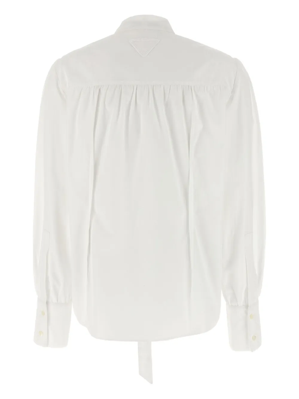 Prada bow-ruffled shirt - Wit