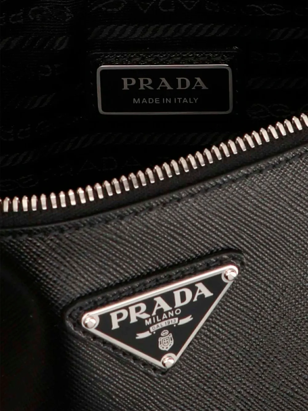Prada Messengertas met buidel Zwart