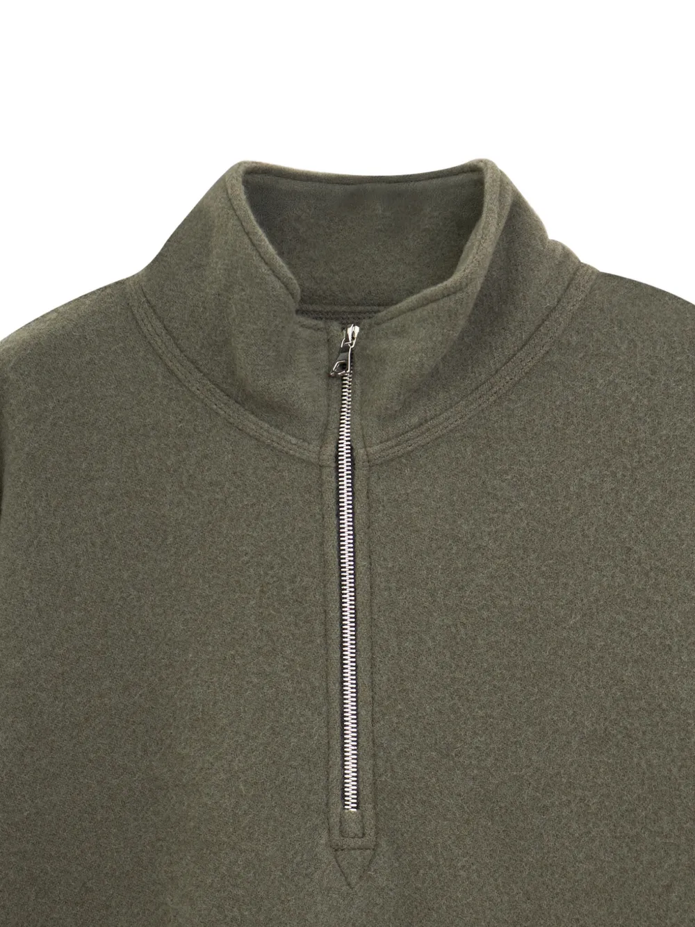 Rier Sweater met halve rits Groen