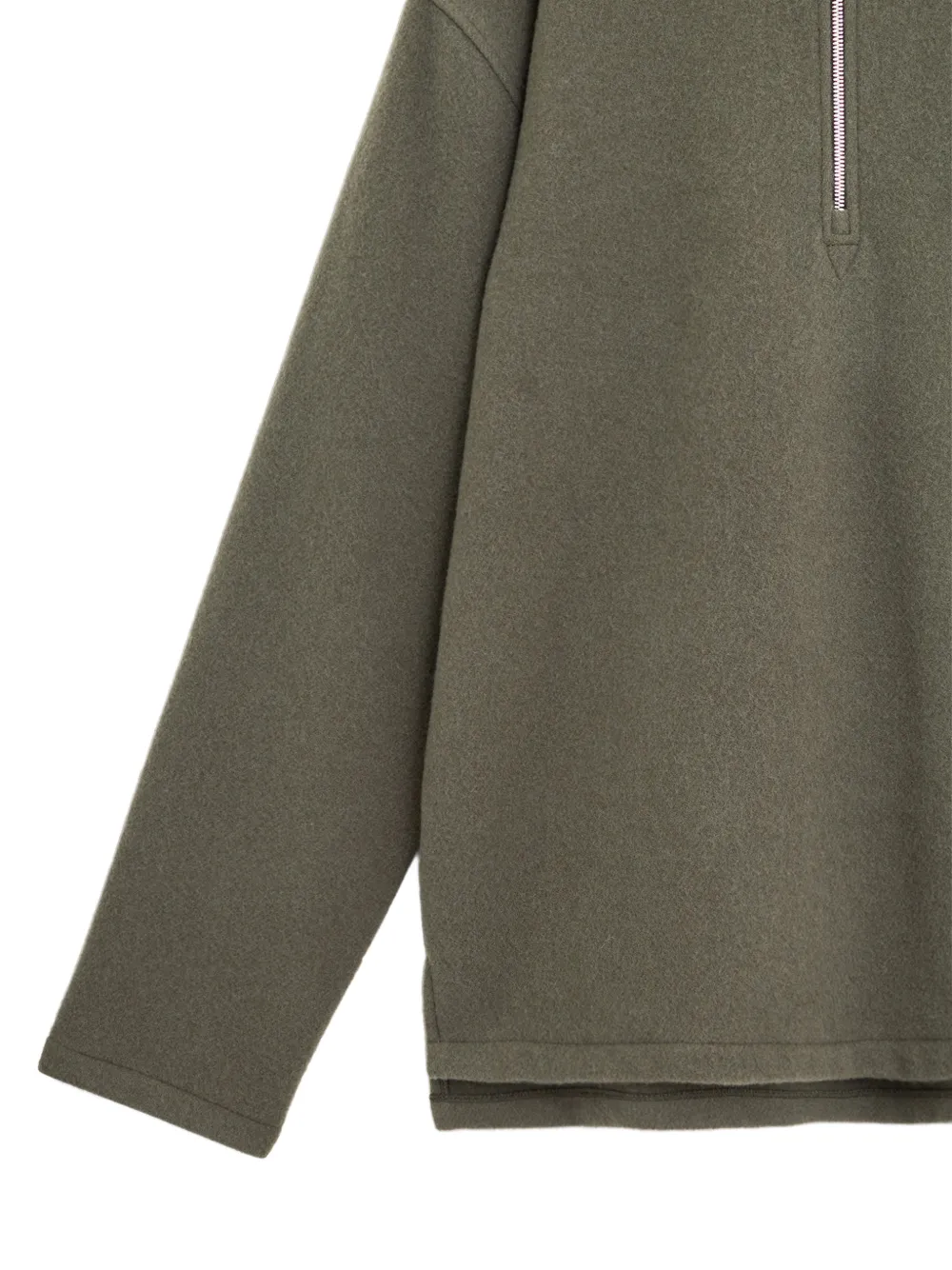 Rier Sweater met halve rits Groen