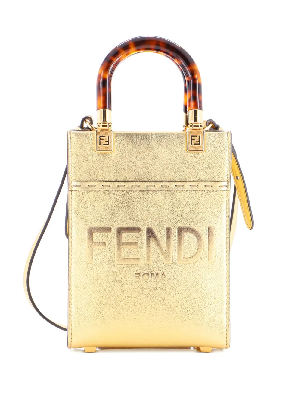 Fendi Pre-Owned Sunshine Shopper Tote Leather Mini crossbody bag -