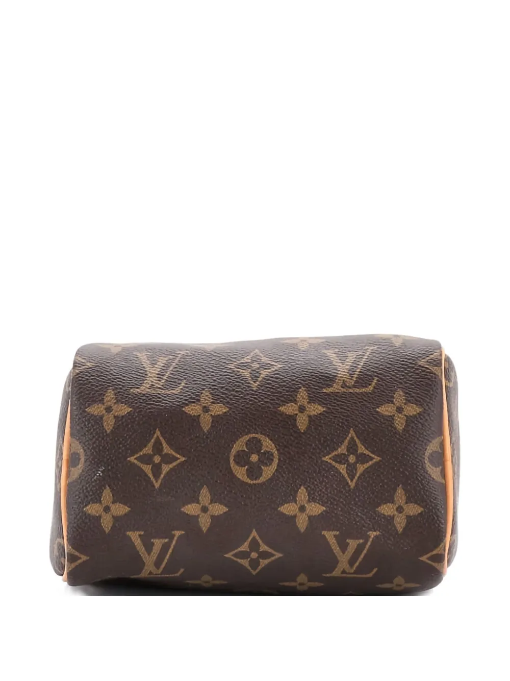 Pre-owned Louis Vuitton Speedy Bandouliere Bag Monogram Canvas Nano Crossbody Bag In Brown