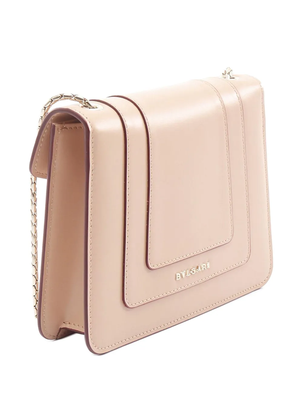 Pre-owned Bvlgari 2010-2025 Calfskin Serpenti Forever Shoulder Bag In Pink