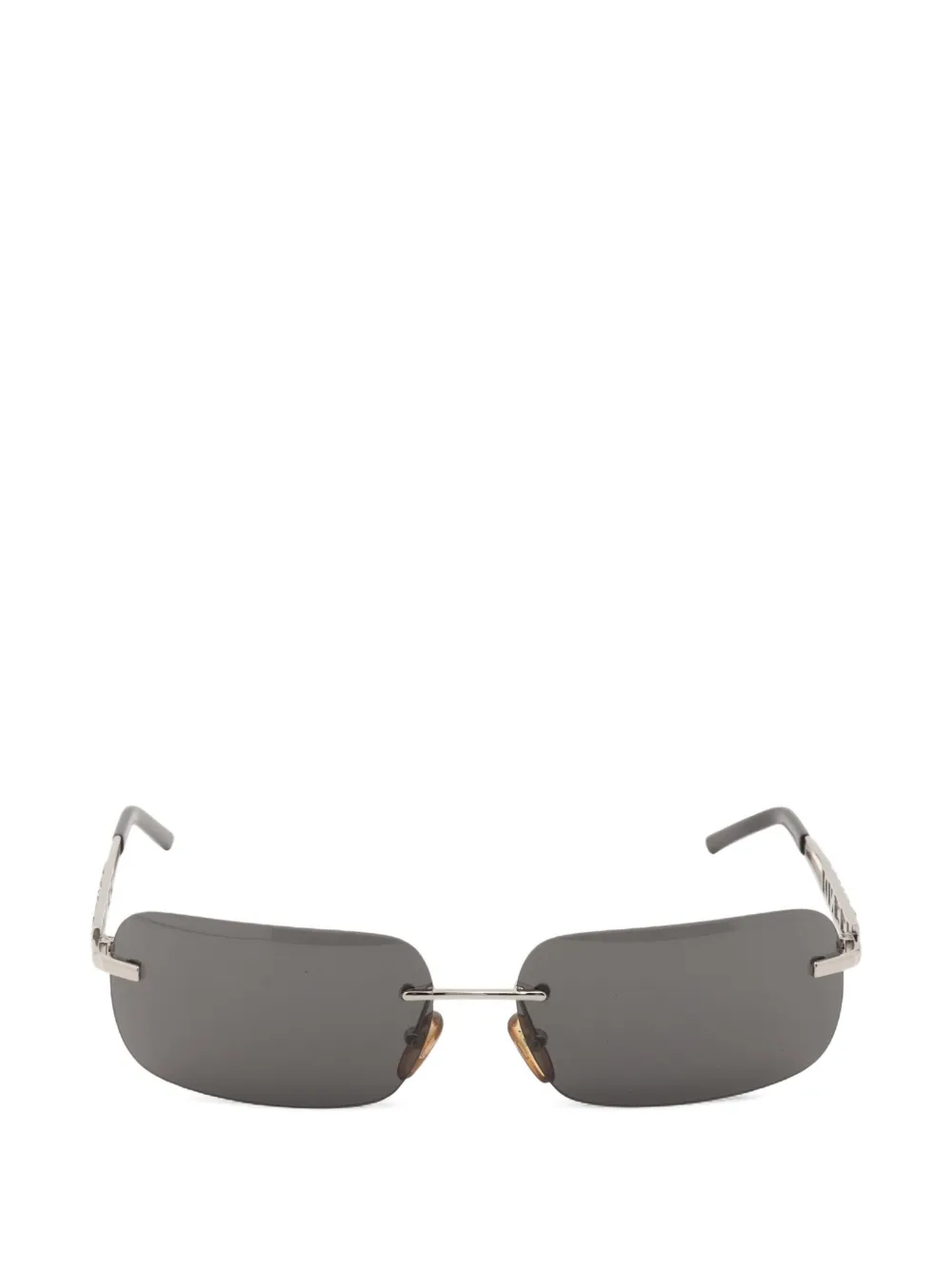 Fendi Pre-Owned 2000s rimless rectangle-frame sunglasses | Grey | Image 1