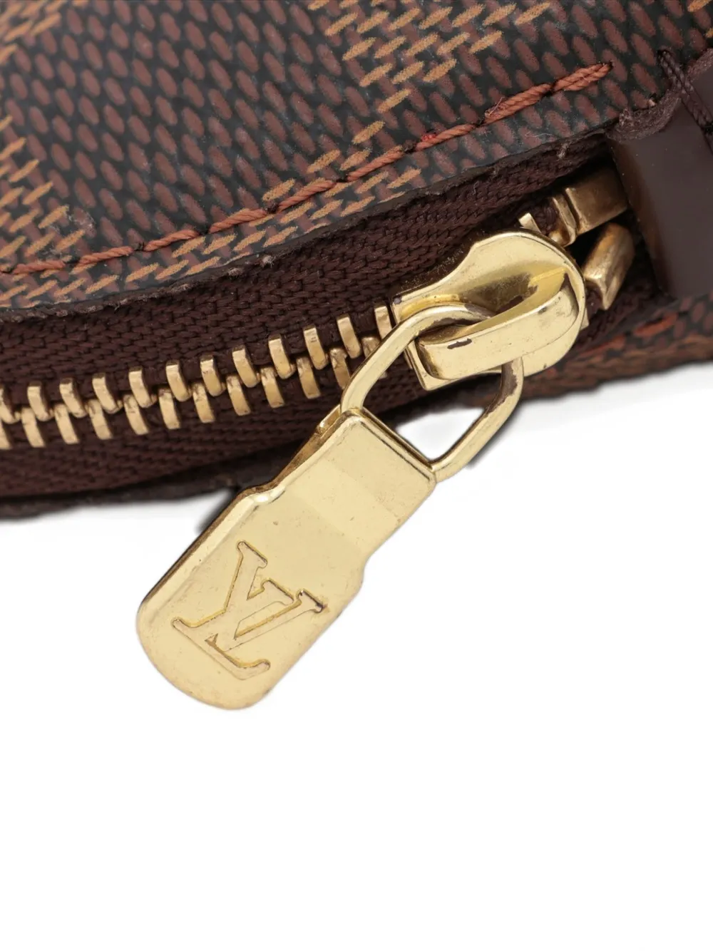 Pre-owned Louis Vuitton 2003 Damier Ebene Cosmetic Pouch In Brown