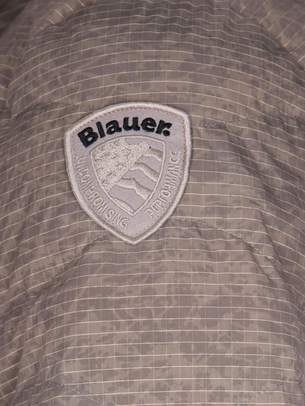 Blauer Gevoerd jack met capuchon Beige