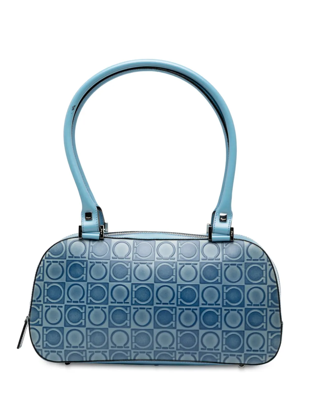 Ferragamo Pre-Owned 2021 Gancini Schultertasche aus Leder mit Prägung | Blau | Image 1