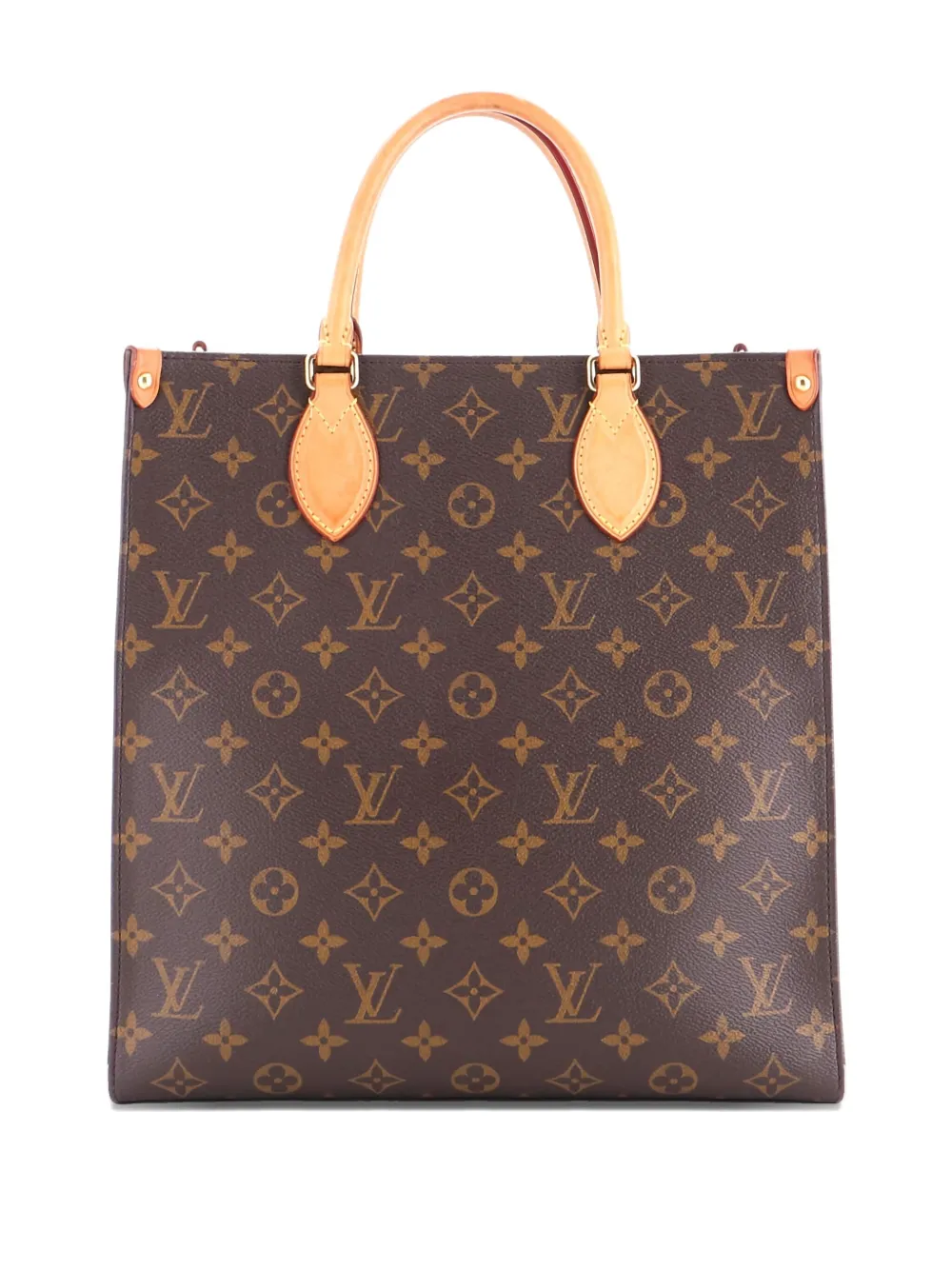 Pre-owned Louis Vuitton Sac Plat Nm Bag Monogram Canvas Pm Shoulder Bag In Brown