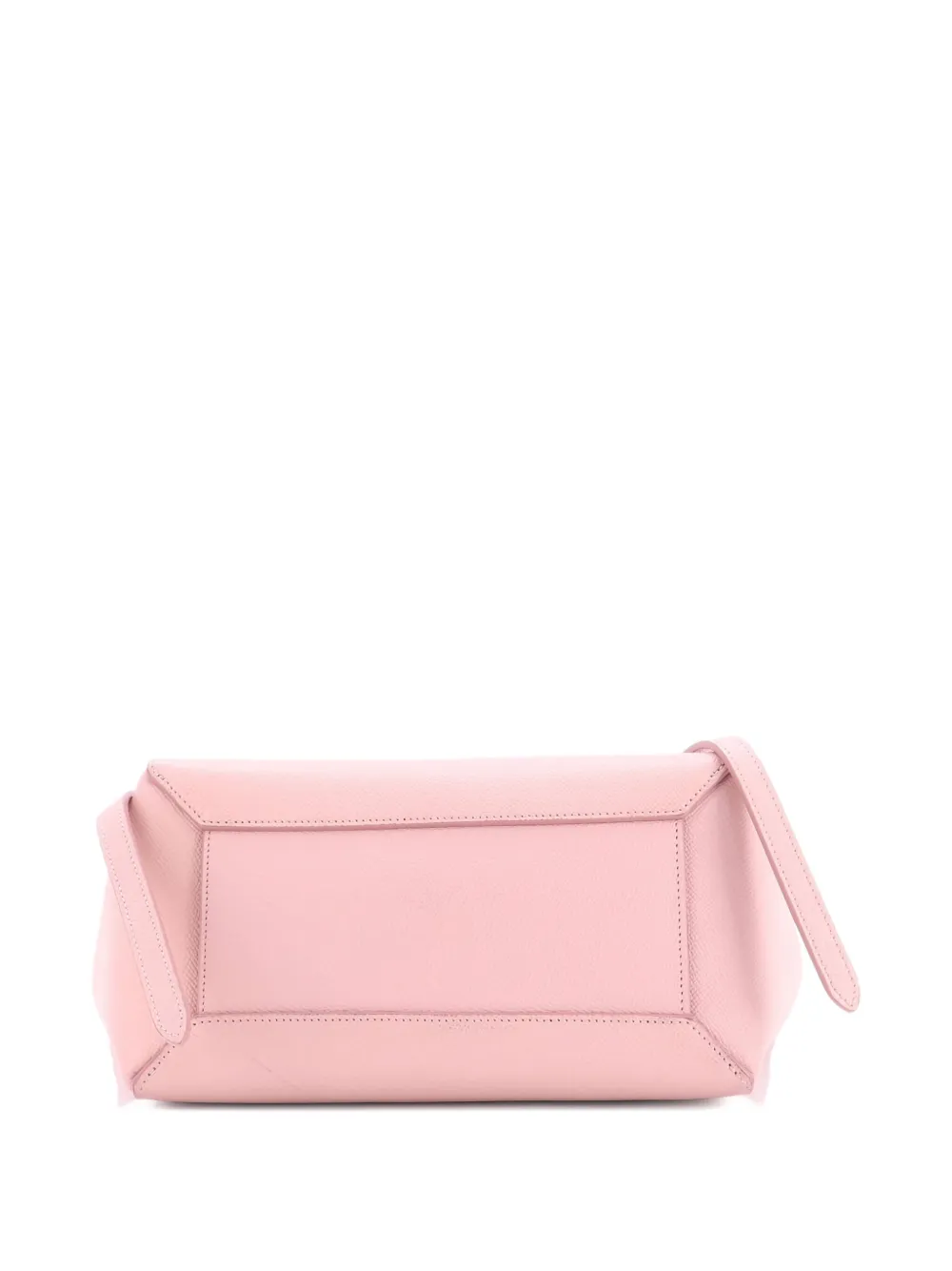 Pre-owned Celine Belt Bag Textured Leather Micro Satchel In Pink