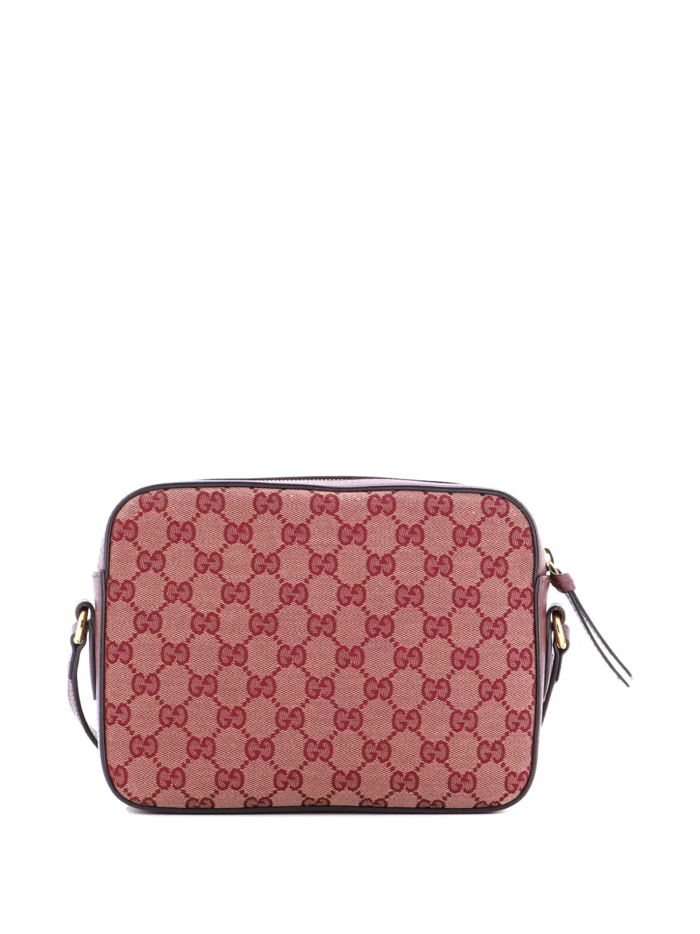  Gucci Pre-owned Horsebit 1955 Flap Pocket Camera Bag Gg Canvas And Leather Small Crossbody Bag - Marron 