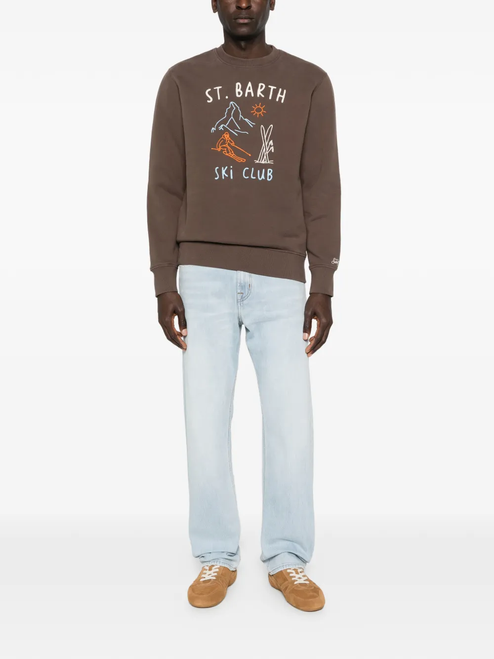  Mc2 Saint Barth Soho Ski-embroidery Sweatshirt - Brown 