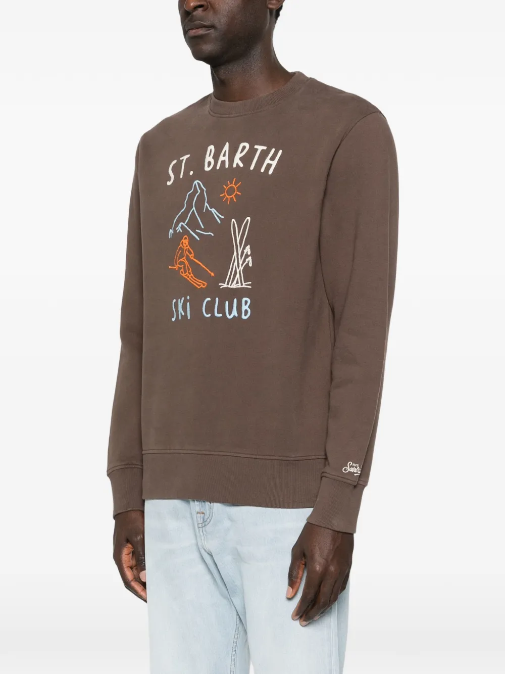  Mc2 Saint Barth Soho Ski-embroidery Sweatshirt - Brown 