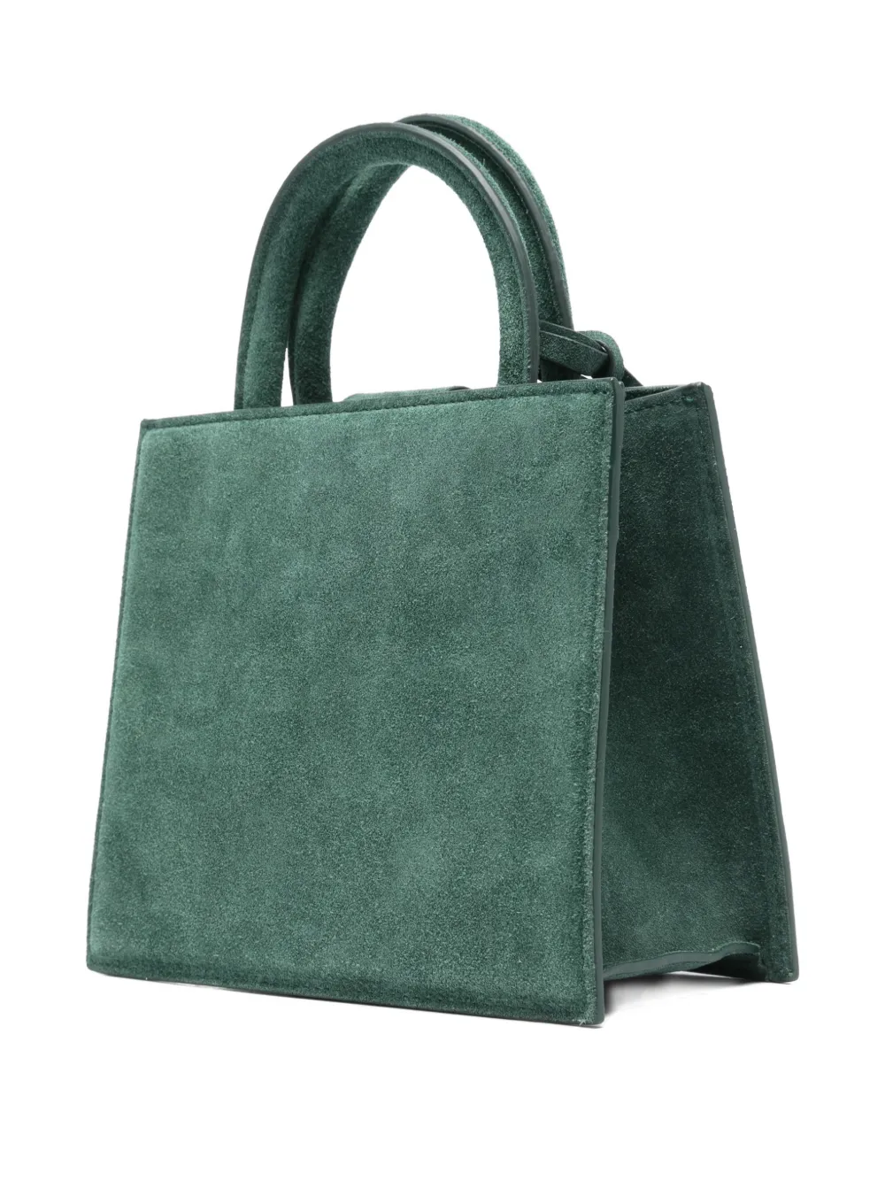 Mc2 Saint Barth Mini Suede Tote Bag In Green