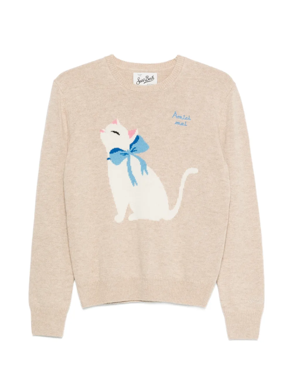 MC2 Saint Barth New Queen cat-detail sweater - Toni neutri