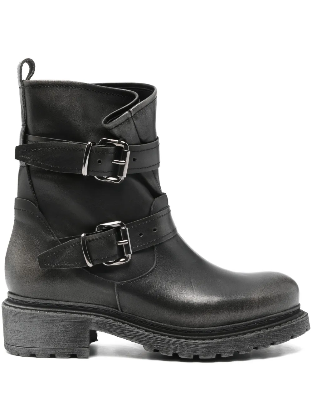 Metisse 40mm buckle round-toe boots Zwart