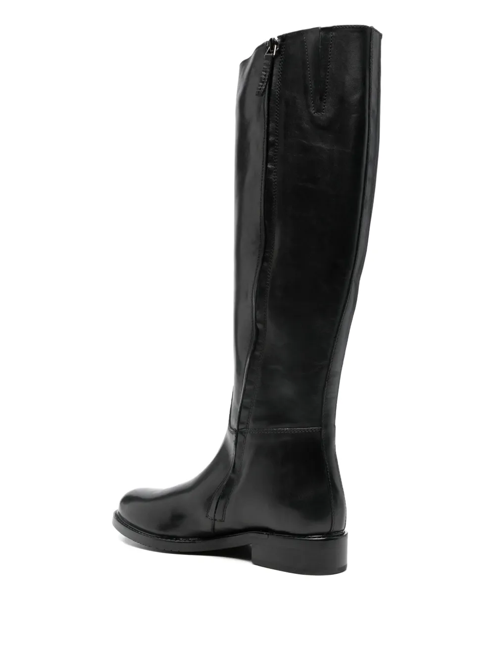 Metisse side-zip knee-high boots Zwart