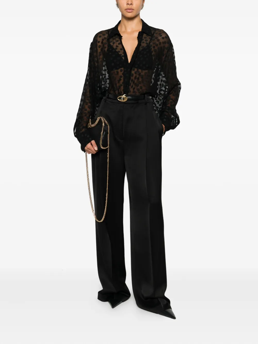 Stella McCartney polka-dot shirt - Zwart